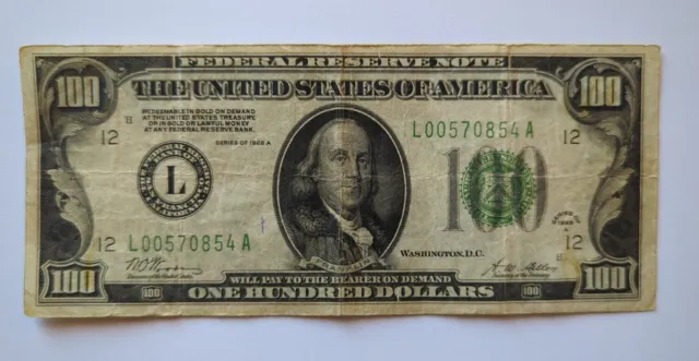 1928A $100 Federal Reserve Note - San Francisco VG/F