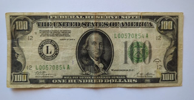 1928A $100 Federal Reserve Note - San Francisco VG/F