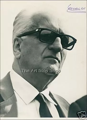 Enzo Ferrari autograph photo print