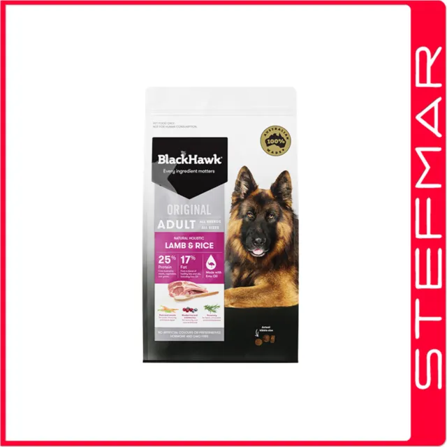 Black Hawk Dog Food Adult Lamb and Rice 20kg -CC