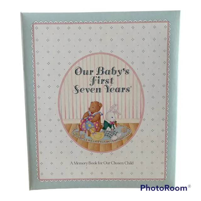 Our Babys First Seven Years Keepsake Memory Book Adopted Baby Book Vtg NEWO