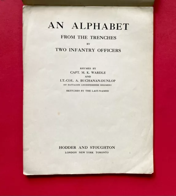 1916 An Alphabet from the Trenches - World War 1 - Buchanan-Dunlop - M.K. Wardle 2