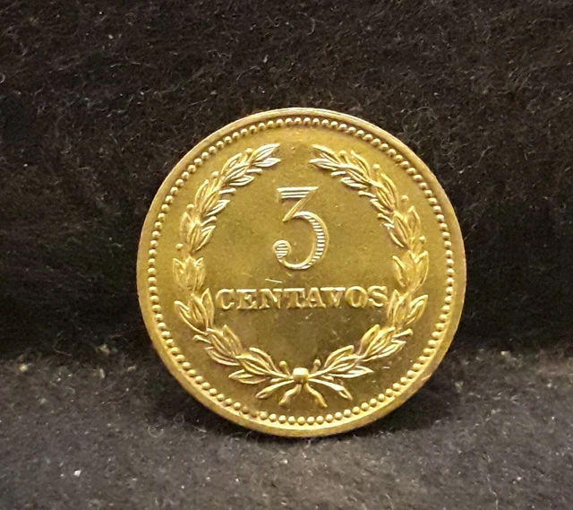 1974 Salvador 3 centavos, UNC, KM-148 (EL9)