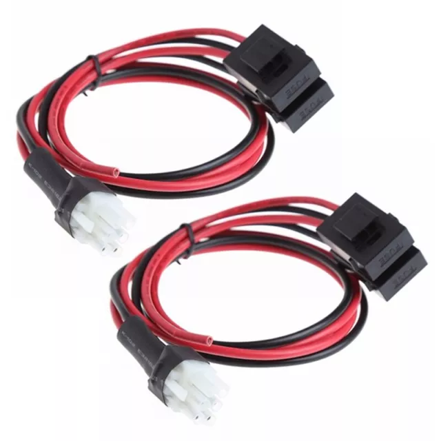 2X 30A Fuse 6 PIN Short   Supply Cord Cable for  FT-857D IC-725A 19120