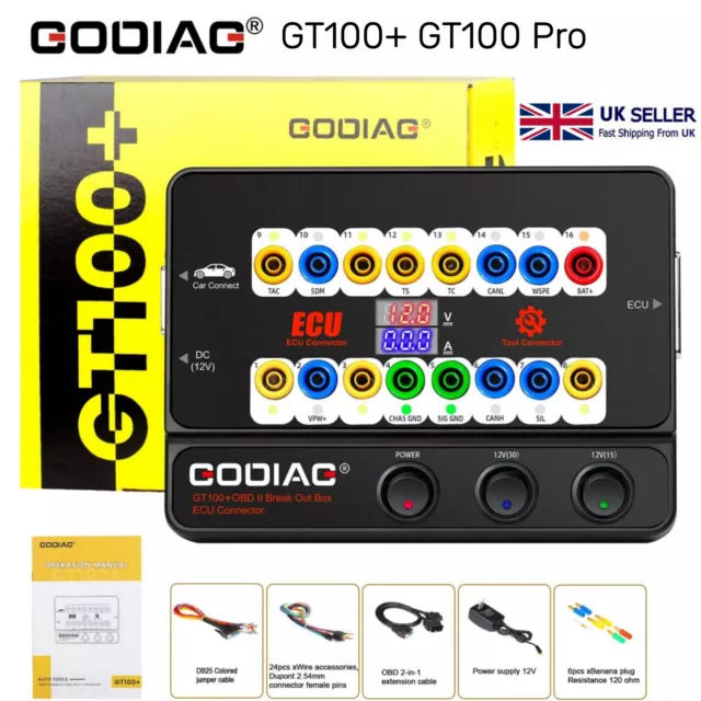 GODIAG GT100+ OBD2 Break out Box E-CU Connector OBDII Protocol Detector UK Stock