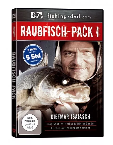 3 Dietmar Isaiasch DVDs - Zander im Sommer, Herbst & Winter + Drop Shot