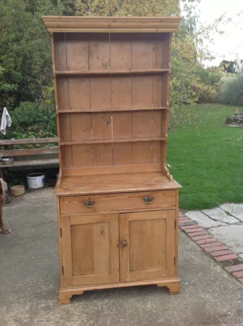 Antique Pine Dresser with Plate Rack