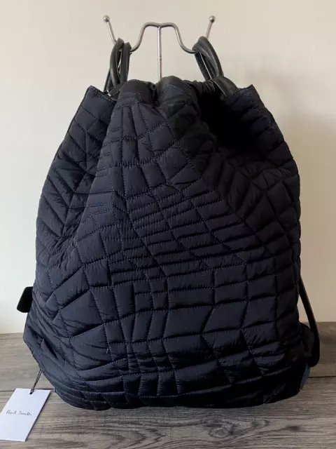 Paul Smith Runway Ss 20 Acolchado Cordón Mochila Tienda 760€ BNWT