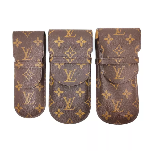 Louis Vuitton LV Pen Case 3 pieces set Eye Glasses Case  Monogram 1159882