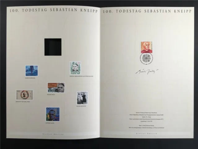Germany Art-Edition 1997/19 1925 Sebastian Kneipp Medizin Homöopathie Drafts!!