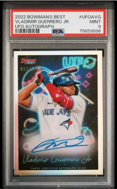 2022 Bowman's Best Ufo Autographs #Ufoavg Vladimir Guerrero Jr. #100 PSA 9