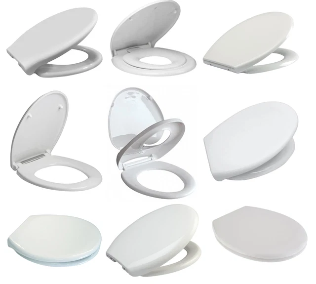 EUROSHOWERS SOFT CLOSE Toilet Seats Oval/D/Short/Long/Round/ Square