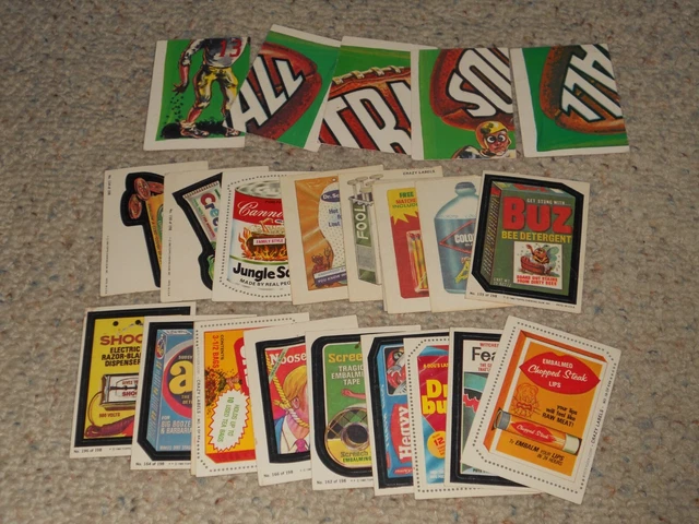 (23) 1979-1980 Topps Crazy Labels & Wacky Packages Cards Lot!!!