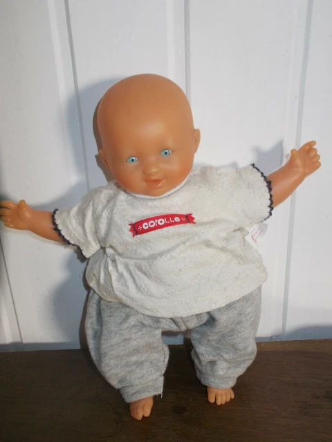 Poupon Corolle Vintage 2001 – Bébé Chauve Corps Billes, Combinaison Rouge/bleu, 20cm