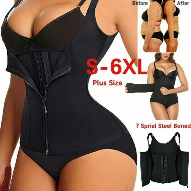 Plus Size Women Waist Trainer Corset Weight Loss Neoprene Body Shaper Vest Sauna