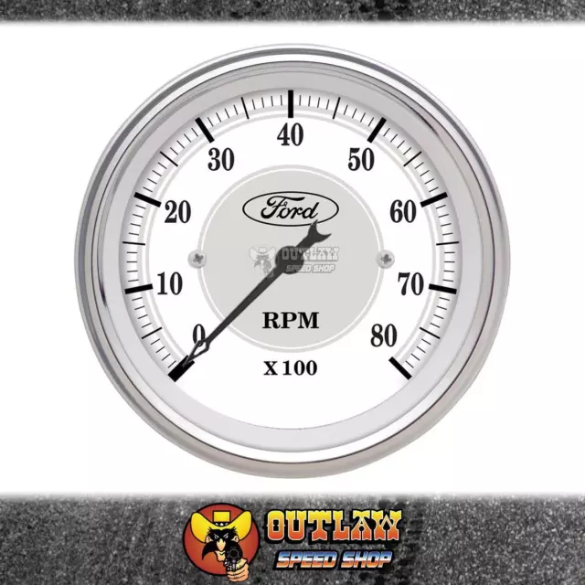 Autometer Tachometer In Dash 3-1/8" 0-8000 Rpm With Ford Oval Logo - Au880088