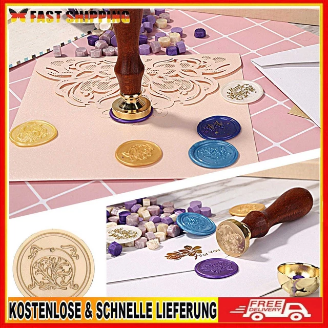 Wax Seal Stamp, Camino Pattern Seal for Envelopes, Wedding, Wine Packages (A-Z)