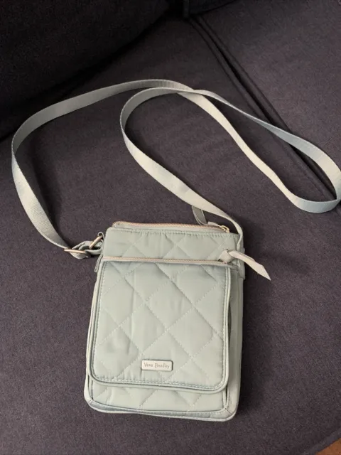 Vera Bradley small crossbody purse Hand Bag Handbag Quilted Teal Lightly Used