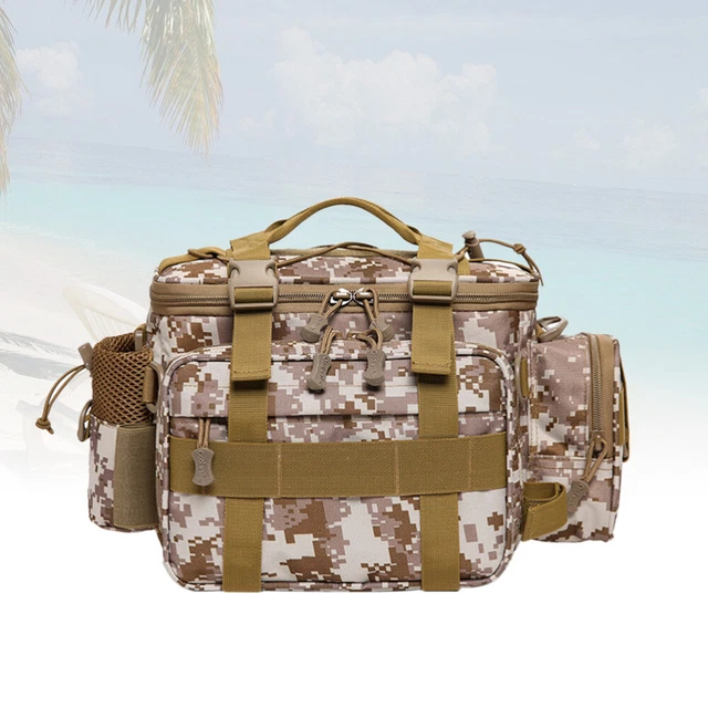 Sac de pêche portable en plein air Sac de taille multifonctionnel à côtés 7