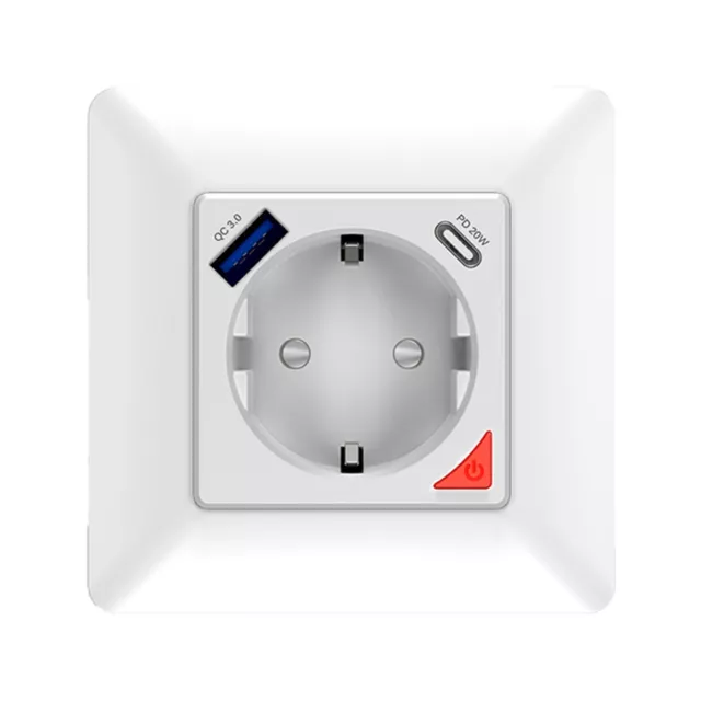 Smart Socket mit PC V0 Flammschutzmaterial und exklusivem Design 2 in 1