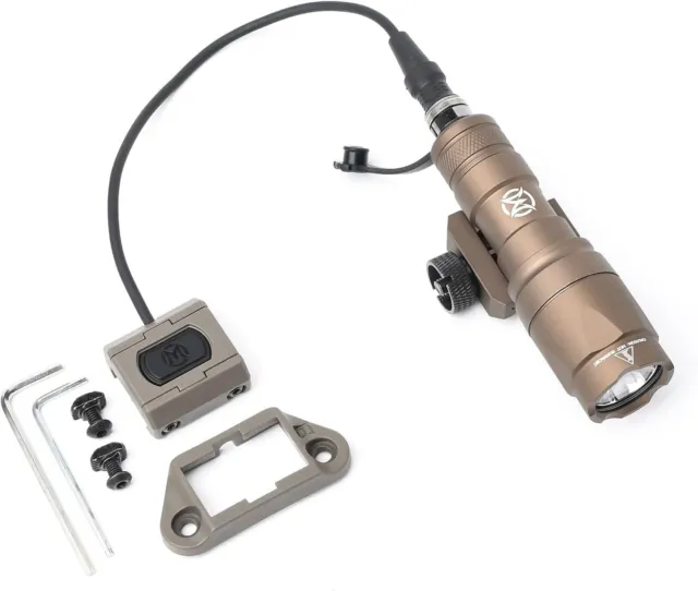 QIRUIMY M300A taktische Taschenlampe mit Druckpolsterschalter, 600 Lumen Taschenlampe