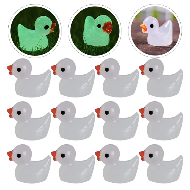 100 Pcs Miniature Duck Items Decorate Child Resin Crafts Toy Duck