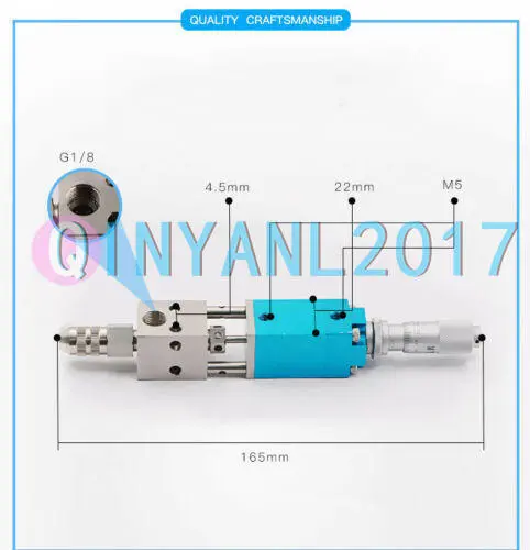 Top Needle Dispensing Valve Precision UV Glue Pneumatic Dispenser w/ Micrometer