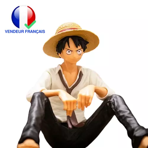 Figurine Monkey D. Luffy Assis One Piece PVC Animé Manga - Modèle de 12cm