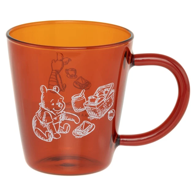 maebata Winnie The Pooh Glass Mug Heat Resistant Glass Heat Resistant Dishwasher