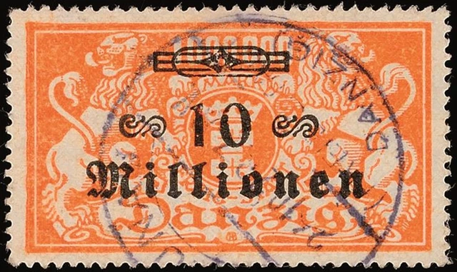 10528) Danzig 168 zeitgerecht gestempelt Kurzbefund Tworek BPP Mi. 120,-