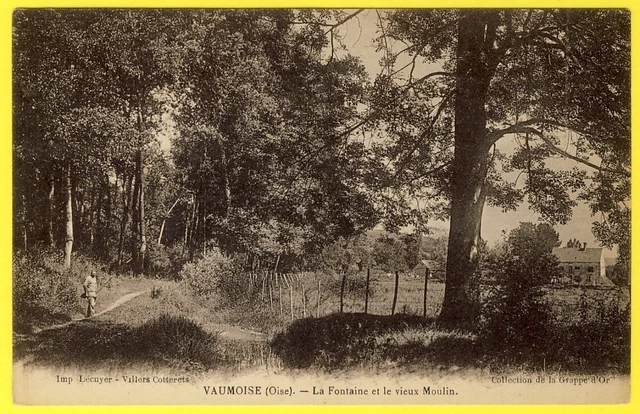 cpa 60 - VAUMOISE (Oise) La FONTAINE et le VIEUX MOULIN