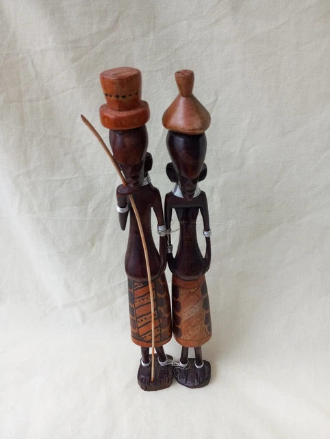 STATUETTE AFRICAINE EN Bois Afrique 30 Cm EUR 29,99 - PicClick FR