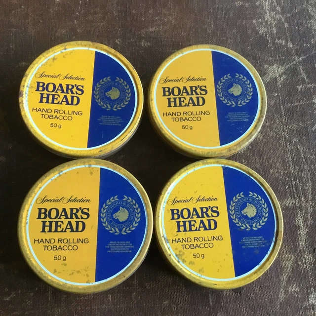 1X VINTAGE BOARS head Special Selection Rolling tobacco Round 50G tin