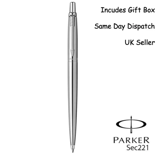 Personalised Engraved Parker Jotter Ballpoint Pen - Silver - Christmas Gift