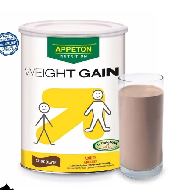 Appeton Gain Powder 450g Adulti Nutrizione Sapore di cioccolato Aumenta il corpo