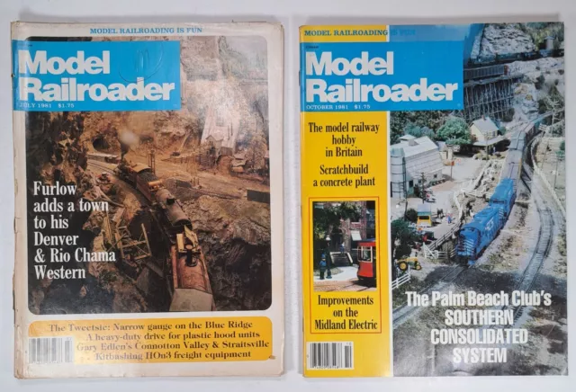 VTG Model Railroader, 2 Issues, Jul Oct 1981, Articles Plans Layouts Projects