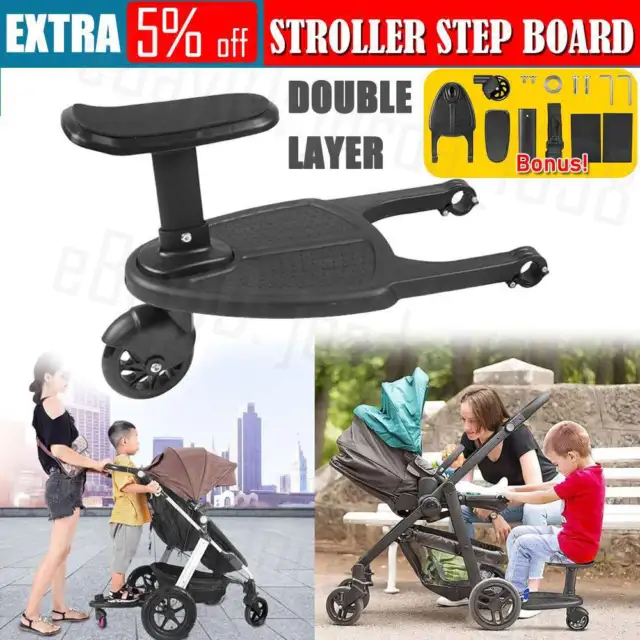Stroller Step Board Prams Kid Child Jogger Buggy Wheel Skateboard Connector NEW
