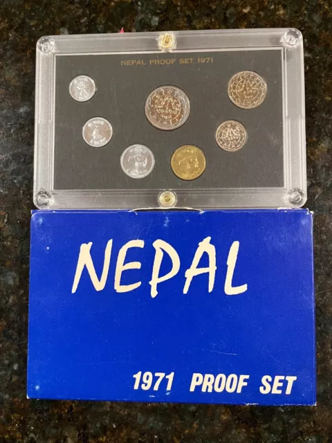 1971 Nepal 7-Coin Proof set