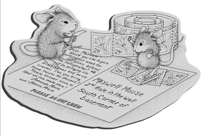 1pc Rat Writing Stamp Scrapbooking Mouse Letter Mailing Clear Stamps DIY Crafts