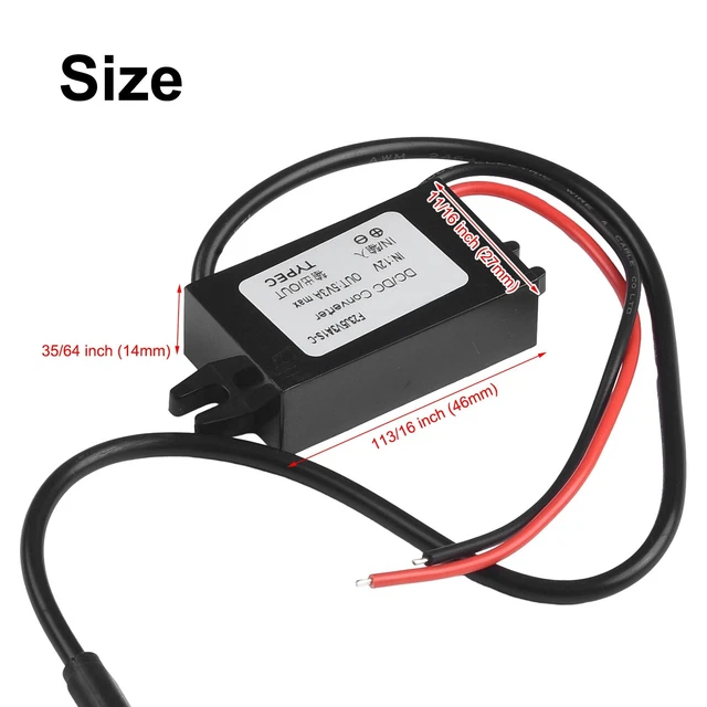 Convertisseur DC-DC 12V/24V Vers 6V - 60W 10A étanche IP68 - Protections Intégrées - Pour Voiture, Camping, Projets électroniques - 6