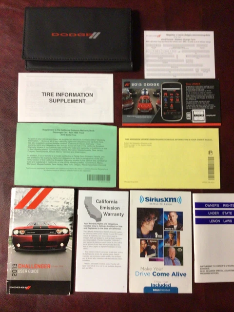 2013 13 Dodge Challenger +Srt8 Car Owners Manual Books Xm Case All Models