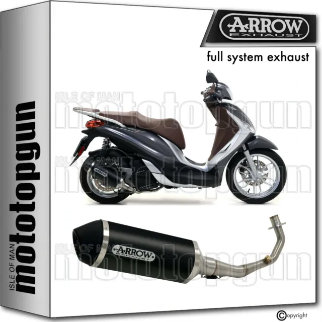 Arrow Full Exhaust Ok Urban Black Aluminium Piaggio Medley 125 2020 20