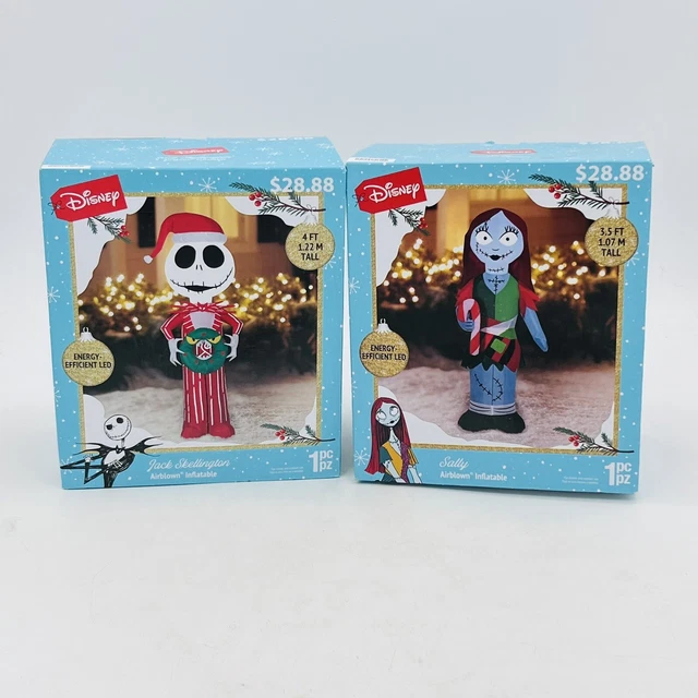 NIGHTMARE BEFORE CHRISTMAS Jack Skellington Sally Disney 4ft Airblown Inflatable £57.77