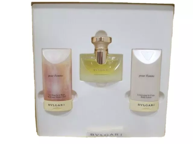 BULGARI pour Femme-Profumo Donna Eau De Parfum 30ml Spray+Shower Gel+Body Lotion