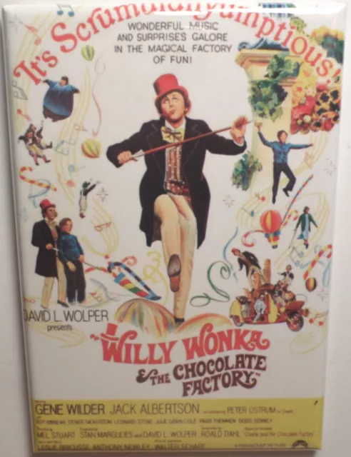 Willy Wonka and the Chocolate Factory Movie Poster 2"x3" MAGNET Fridge Locker 2