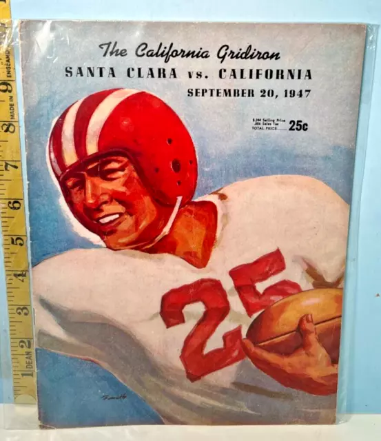 Sept 30 1947 Cal Bears v Santa Clara Broncos College Football Program