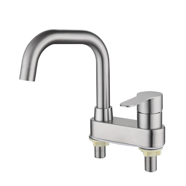 Pratico rubinetto da bacino in acciaio inox 304 facile da pulire maniglia singola
