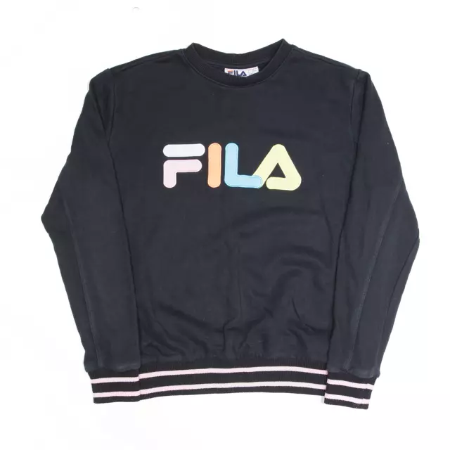 FILA Womens Embroidered Black Sweatshirt S