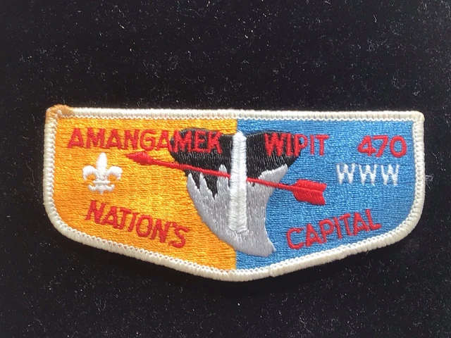 Boy Scout Amangamek Wipit Lodge 470 Nation's Capital OA Flap Patch BSA WWW