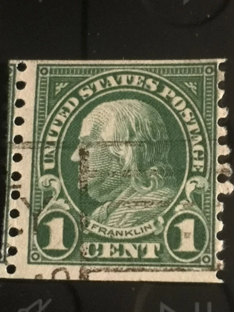 Stamp USA Briefmarke Franklin 1 Cent Grün